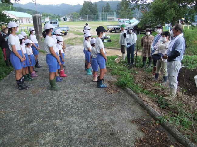 蕎麦の種まき 8月5日 大田市小中学校教育サイト