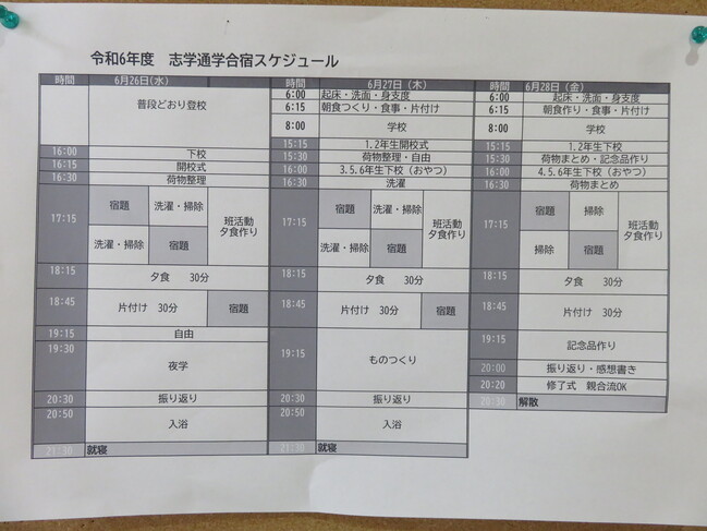 スケジュール